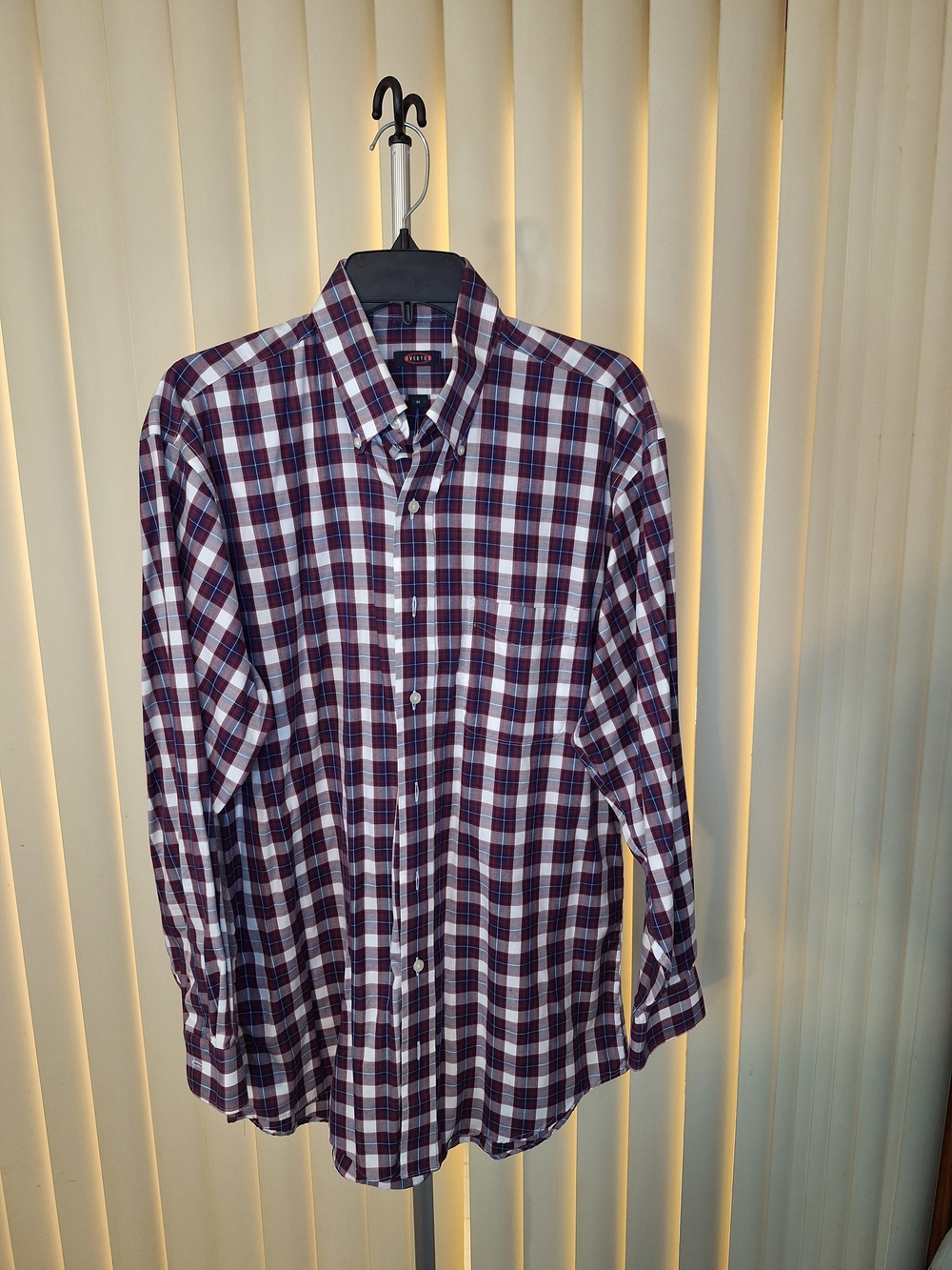 Vertigo Paris Red and Blue Plaid Dress Shirt - Picture 2 of 3